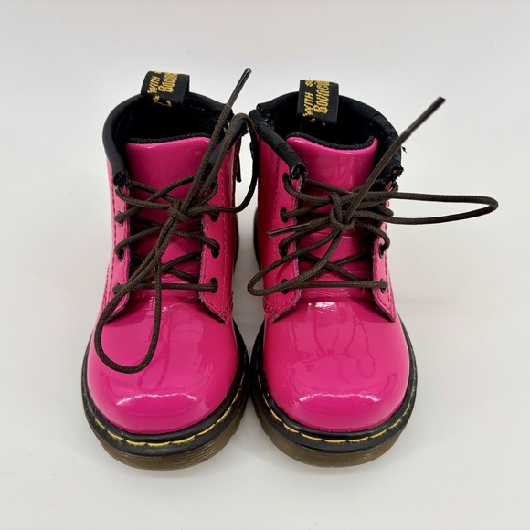 Dr. Martens Brooklee Toddler Size US 5 Pink Black Classic Outdoor Side Zip Boots - Picture 4 of 6
